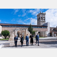 El rector acoge en la Universidad al presidente de la Junta, consejera de Educación, consejero de Presidencia y Deleg.Territ.