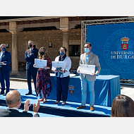 D.ª Mª Pilar de las Heras González, D.ª Ana Herrero Gutiérrez y D. Francisco Javier Hoyuelos Álvaro