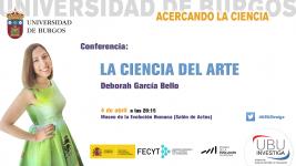 Cartel "La ciencia del arte" por Deborah García Bello