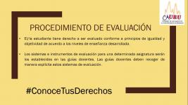 Conoce Tus Derechos: Procedimiento de Evaluación