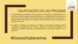 Conoce Tus Derechos: Calificación de las Pruebas