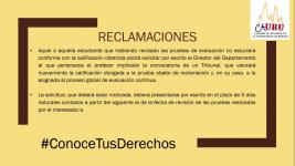 Conoce Tus Derechos: Reclamaciones