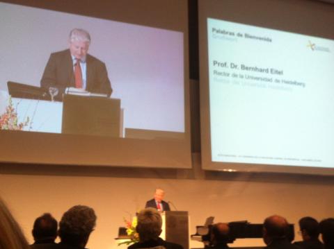 Apertura del Congreso a cargo del Rector de la Universidad de Heidelberg,  Dr. Bernhard Eifel